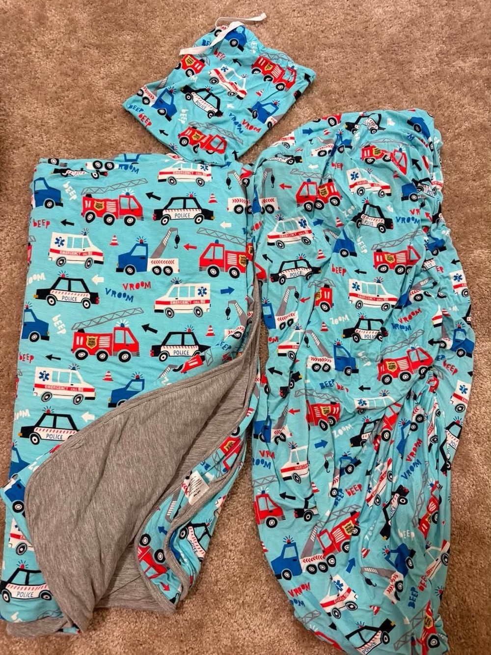 Little Sleepies To The Rescue Cloud Blanket & Crib sheet